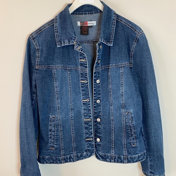 Live a little Denim Jacket Size Small - Picture 6 of 7